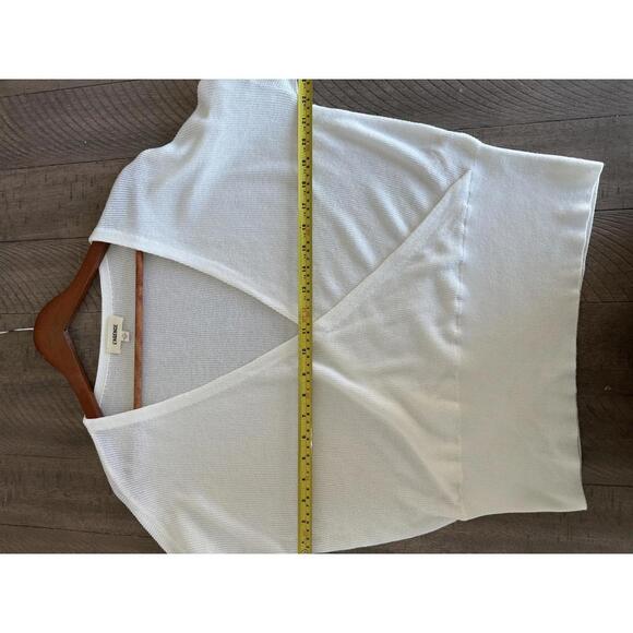 NWOT L'AGENCE Blair Crossover Pullover Top in Ivory Metallic Women’s size Large - Picture 9 of 13